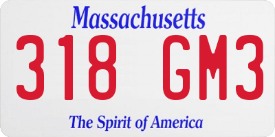 MA license plate 318GM3