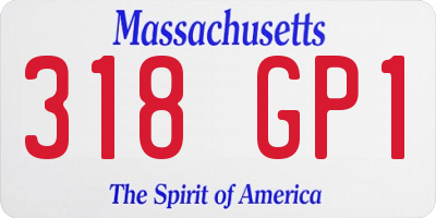 MA license plate 318GP1