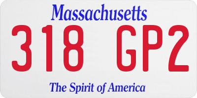 MA license plate 318GP2