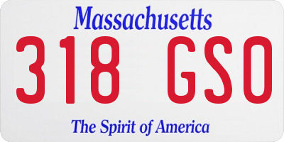 MA license plate 318GS0