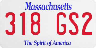 MA license plate 318GS2