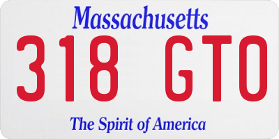MA license plate 318GT0