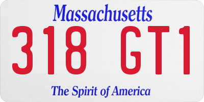 MA license plate 318GT1