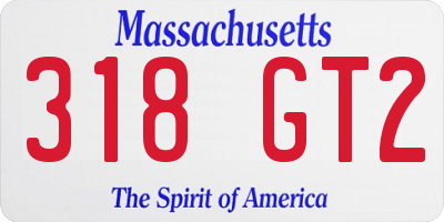 MA license plate 318GT2