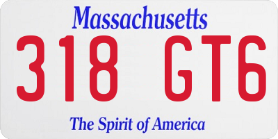 MA license plate 318GT6