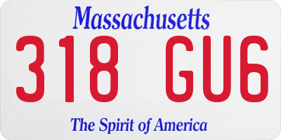 MA license plate 318GU6