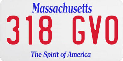 MA license plate 318GV0