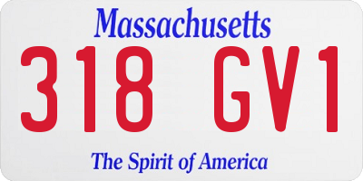 MA license plate 318GV1