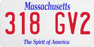 MA license plate 318GV2