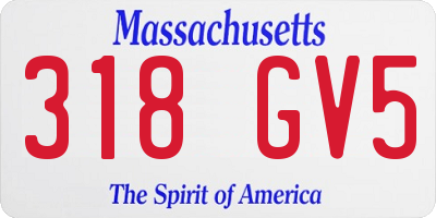MA license plate 318GV5