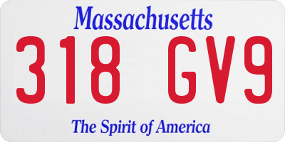 MA license plate 318GV9