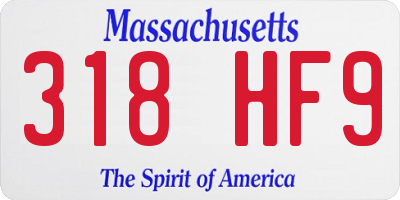 MA license plate 318HF9