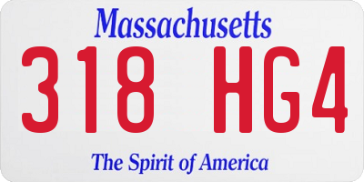 MA license plate 318HG4