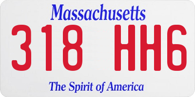 MA license plate 318HH6