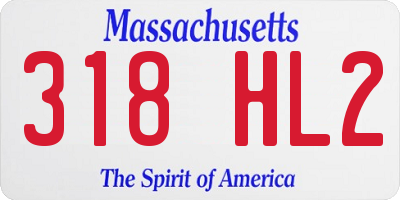 MA license plate 318HL2