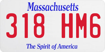 MA license plate 318HM6