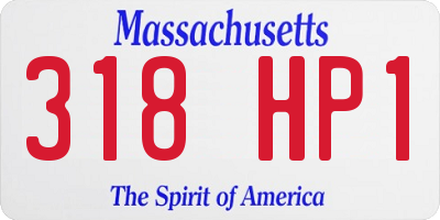 MA license plate 318HP1