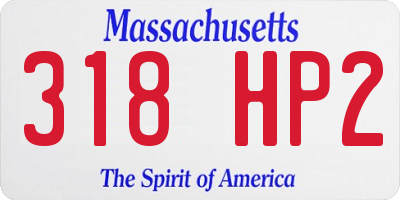 MA license plate 318HP2