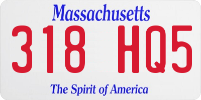 MA license plate 318HQ5