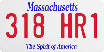 MA license plate 318HR1