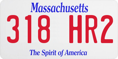 MA license plate 318HR2