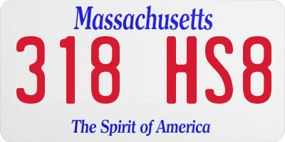 MA license plate 318HS8