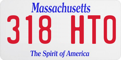 MA license plate 318HT0