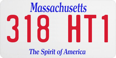MA license plate 318HT1