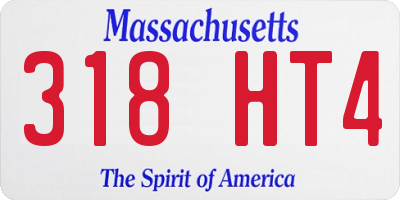 MA license plate 318HT4