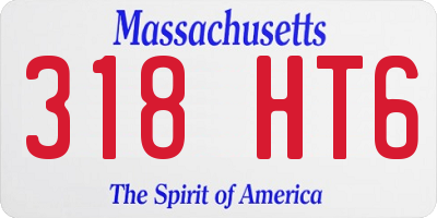 MA license plate 318HT6