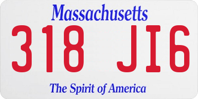MA license plate 318JI6