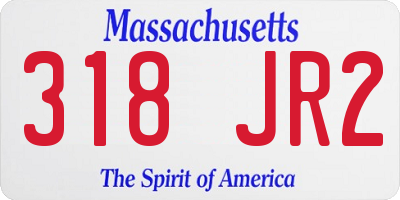 MA license plate 318JR2