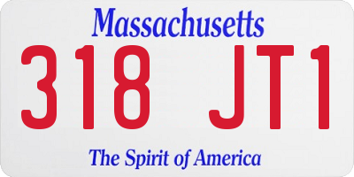 MA license plate 318JT1