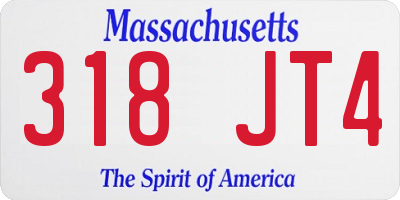 MA license plate 318JT4