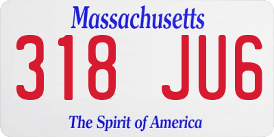 MA license plate 318JU6