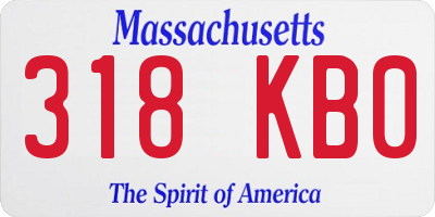 MA license plate 318KB0