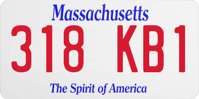 MA license plate 318KB1