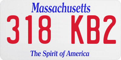 MA license plate 318KB2