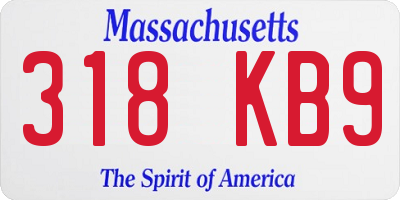 MA license plate 318KB9