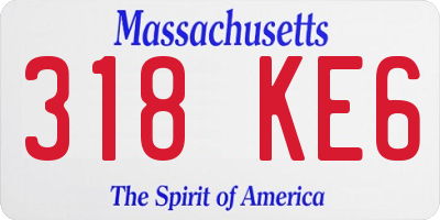 MA license plate 318KE6
