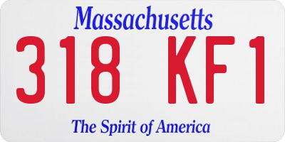 MA license plate 318KF1