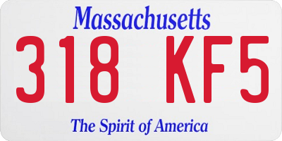 MA license plate 318KF5