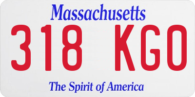 MA license plate 318KG0