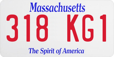 MA license plate 318KG1