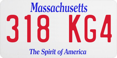 MA license plate 318KG4