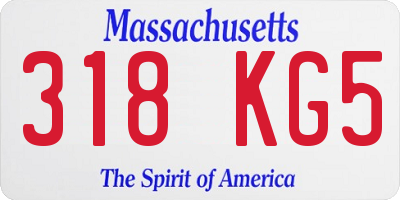 MA license plate 318KG5