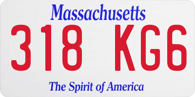 MA license plate 318KG6