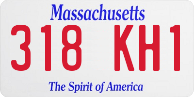 MA license plate 318KH1