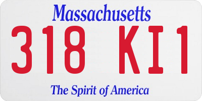 MA license plate 318KI1