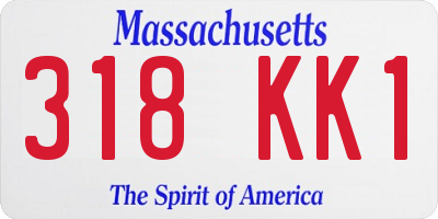 MA license plate 318KK1